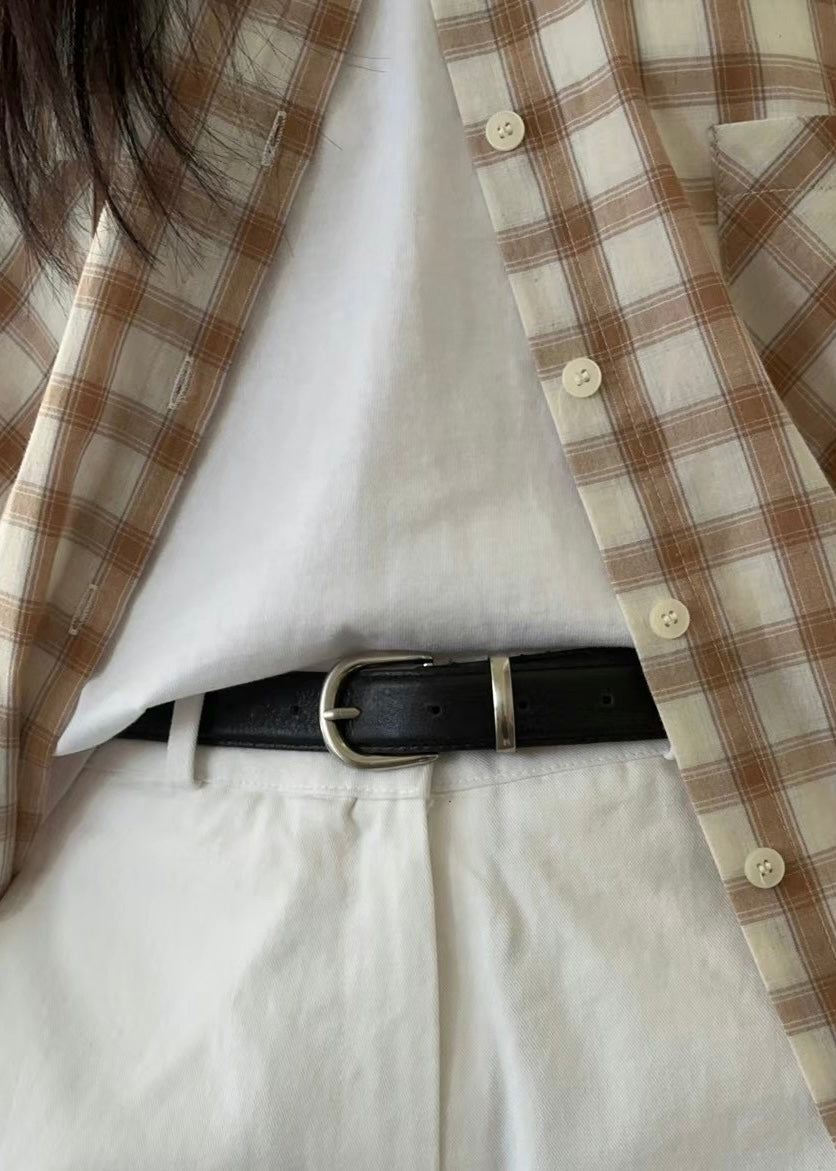 Classic leather belt
