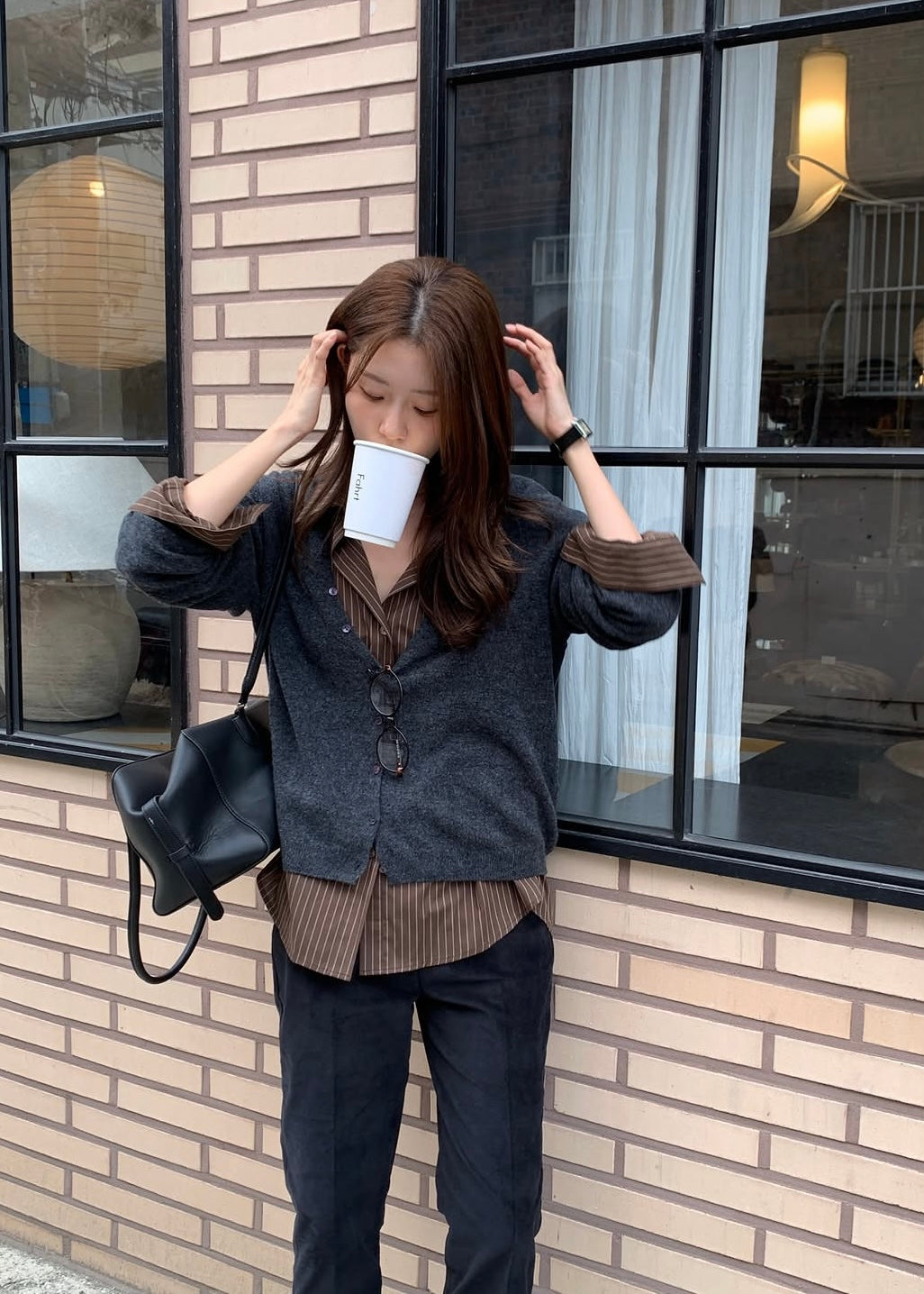 Full button knit cardigan