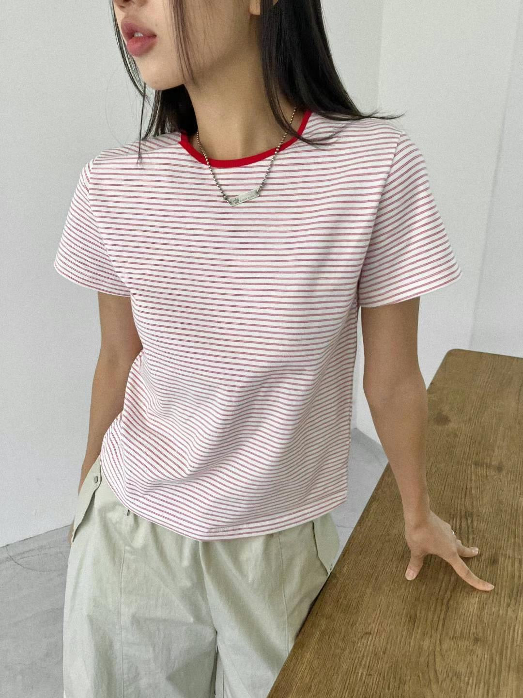 Mini borders ringer tee