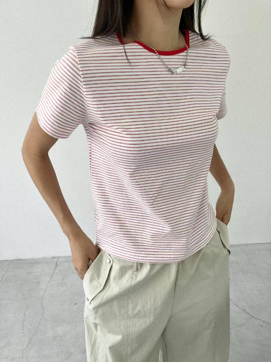 Mini borders ringer tee