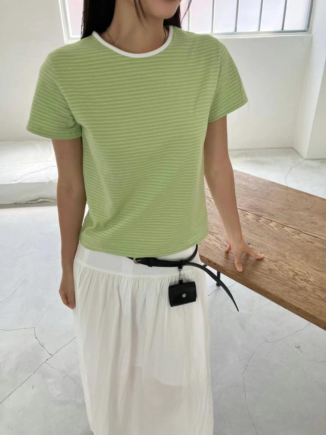 Mini borders ringer tee