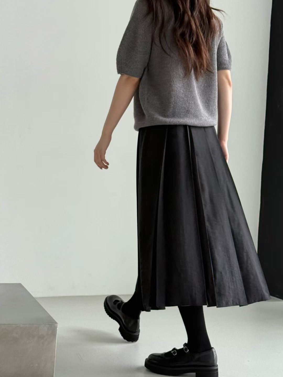 Balance pleated flare skirt