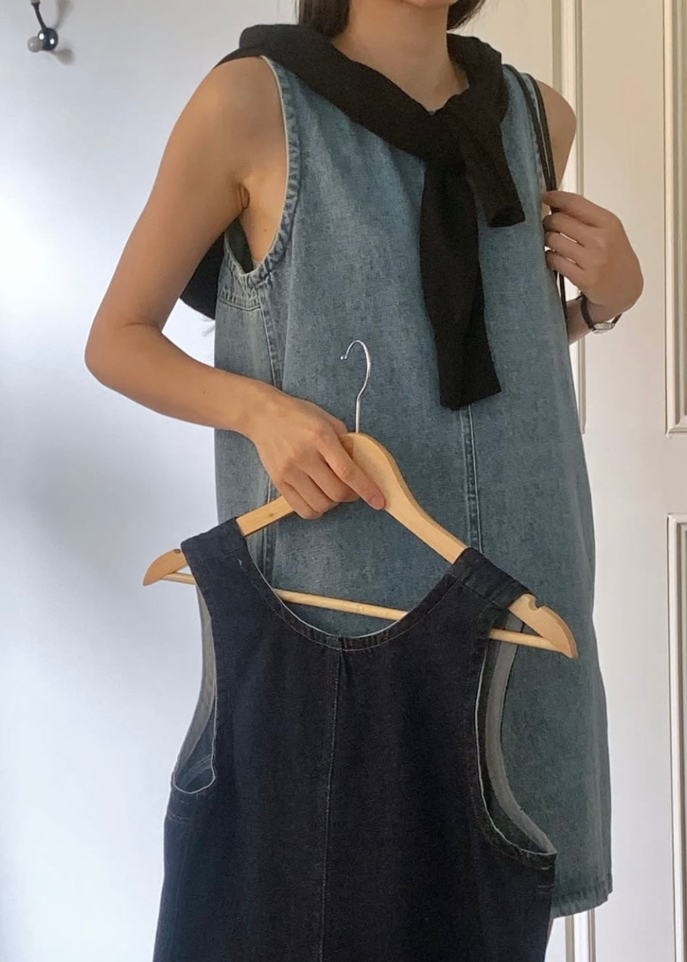 Denim sleeveless dress