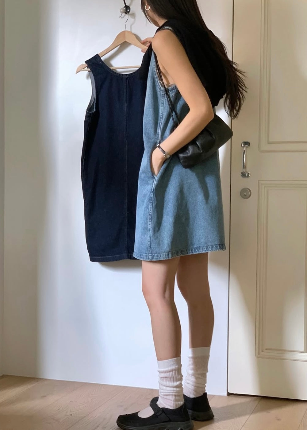 Denim sleeveless dress