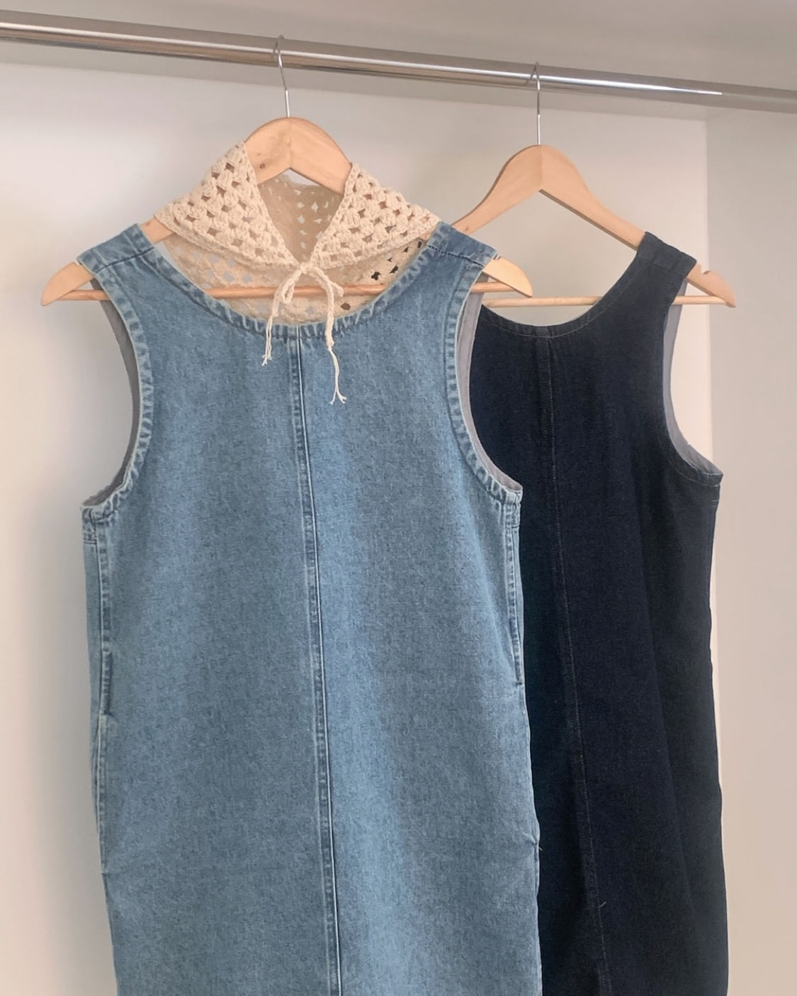 Denim sleeveless dress