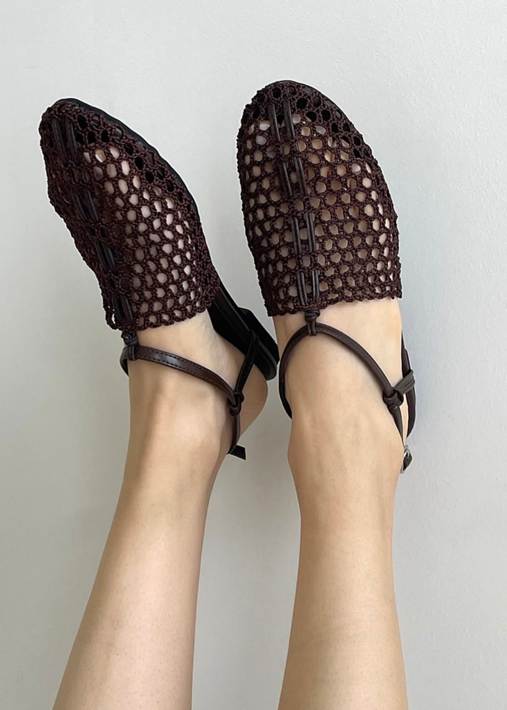 Mesh flat sandals
