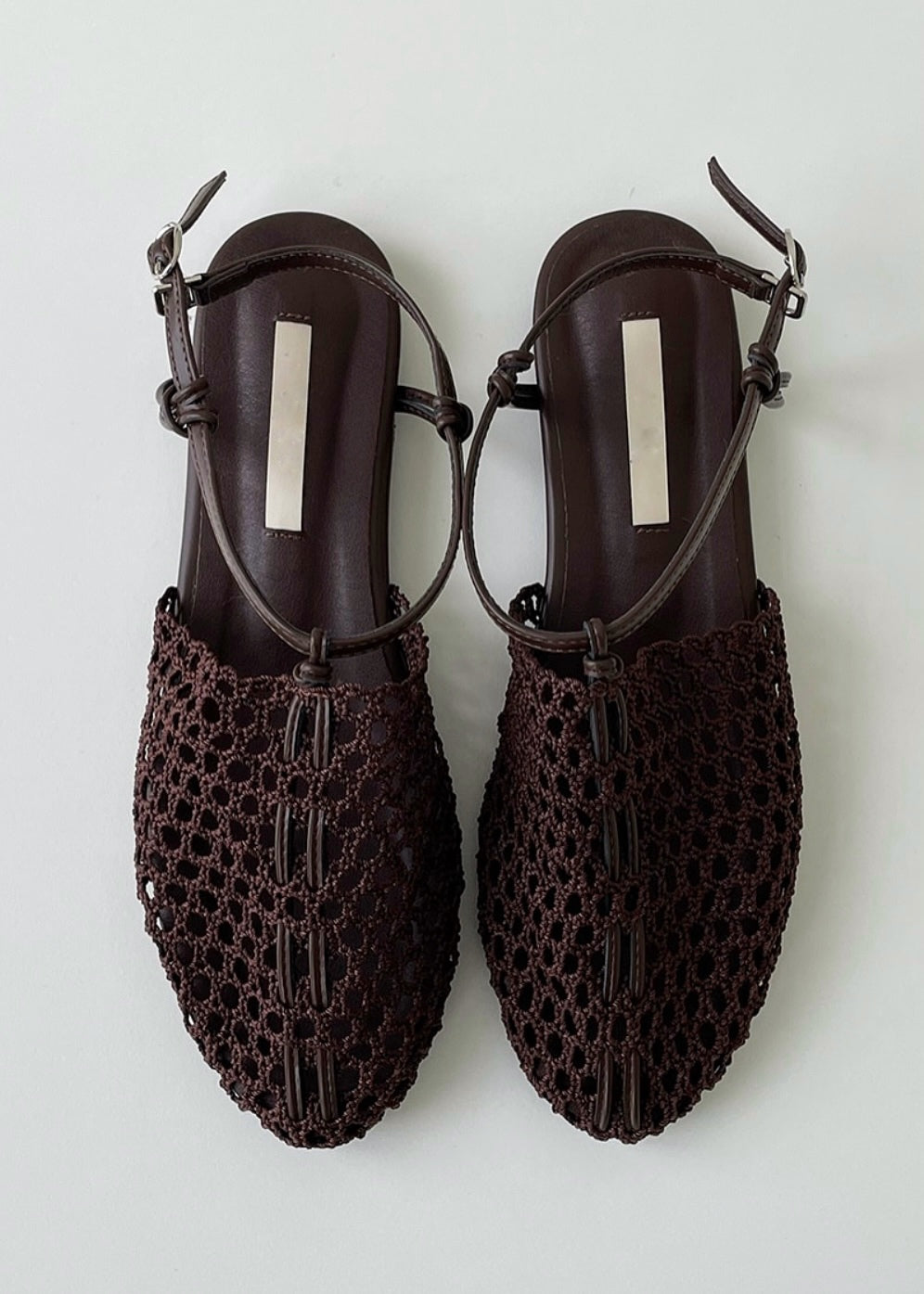 Mesh flat sandals