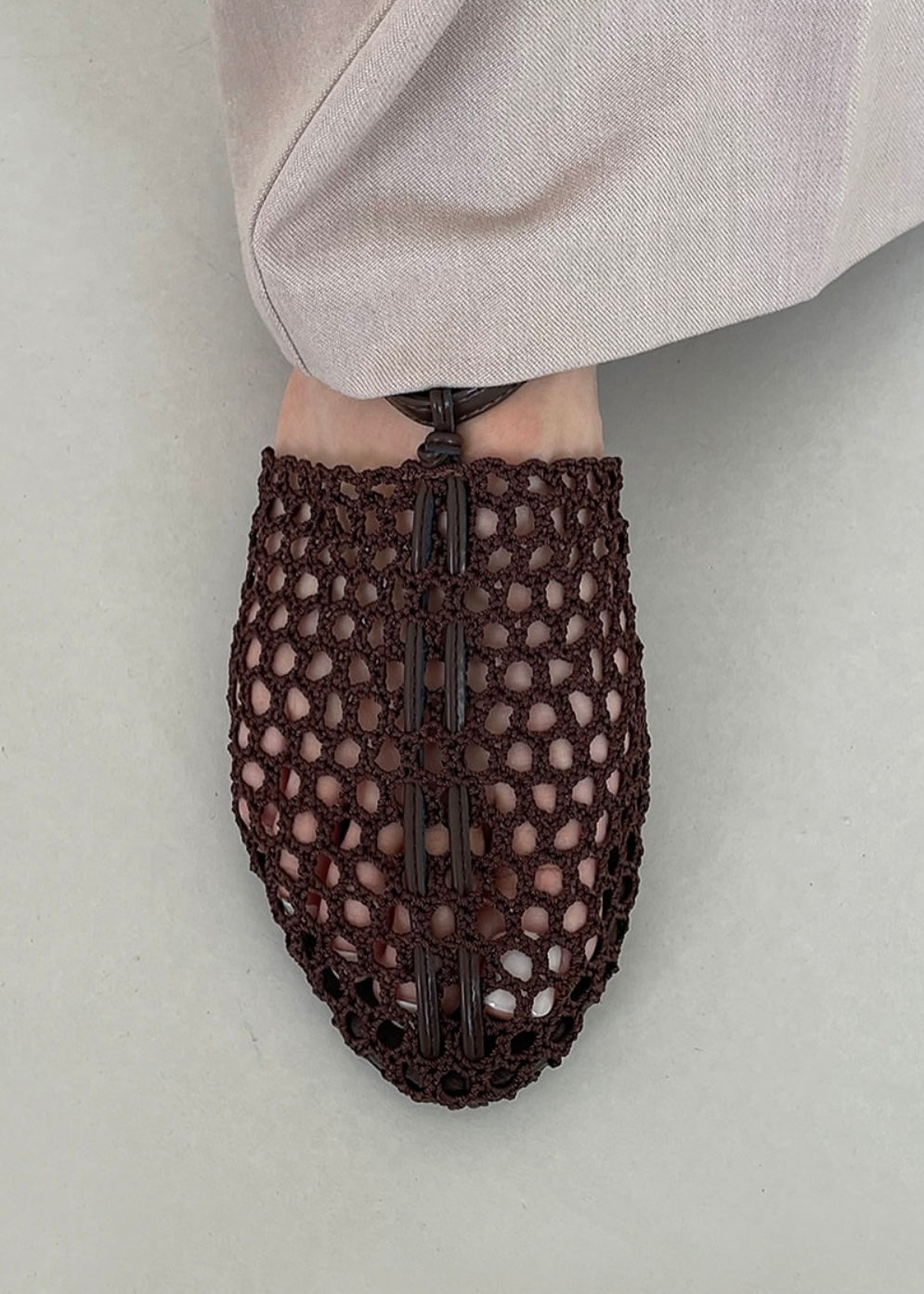 Mesh flat sandals