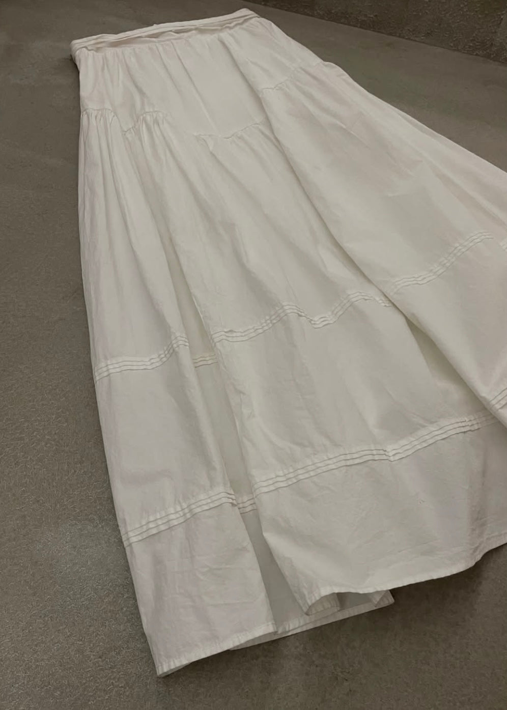 Lace up pleats skirt