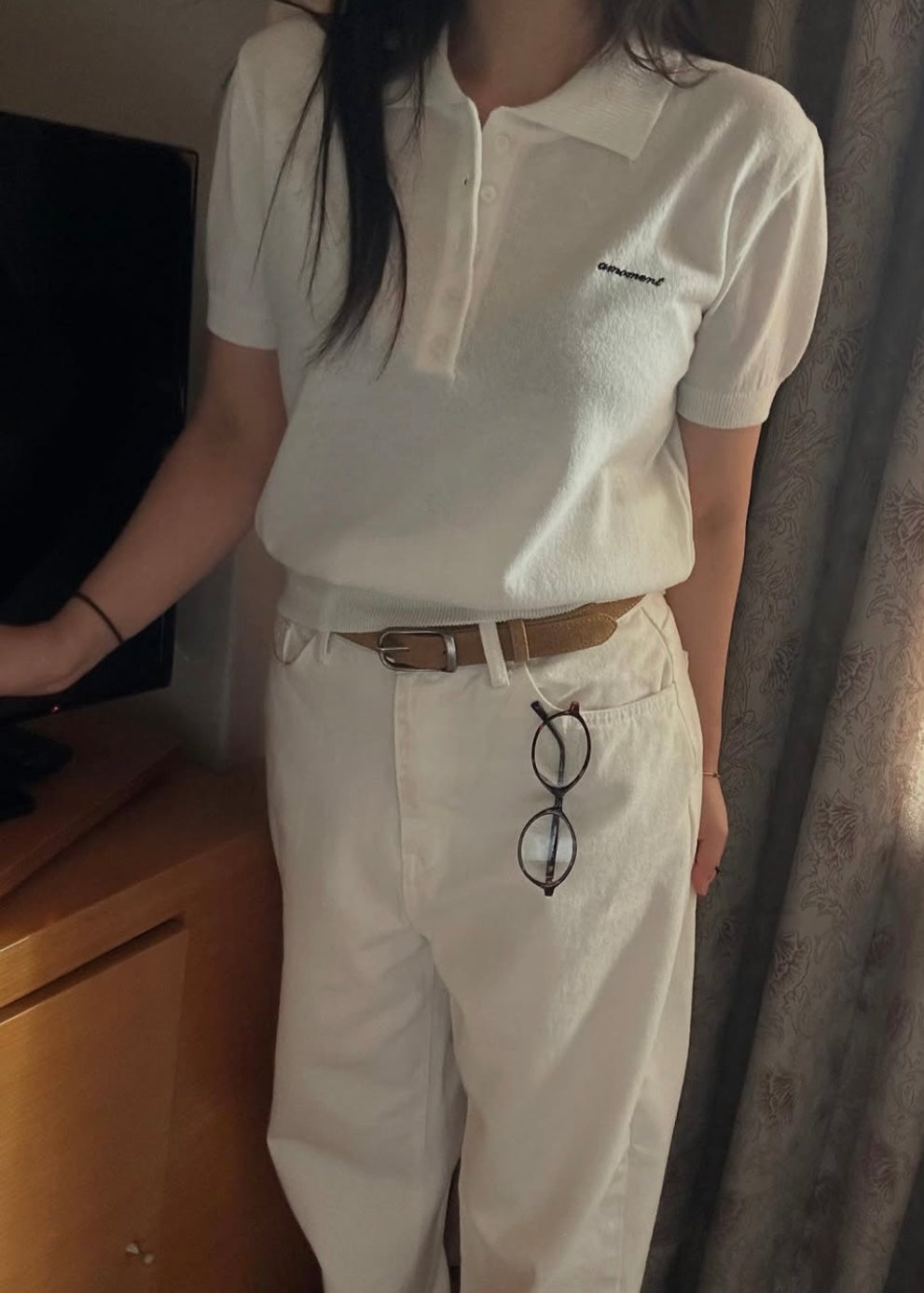 Mini knit polo