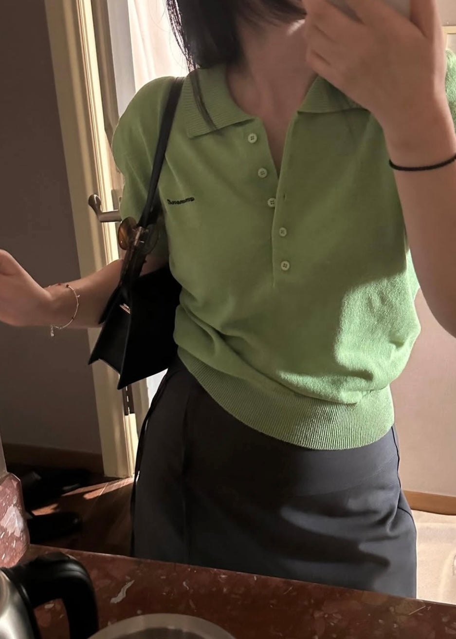 Mini knit polo