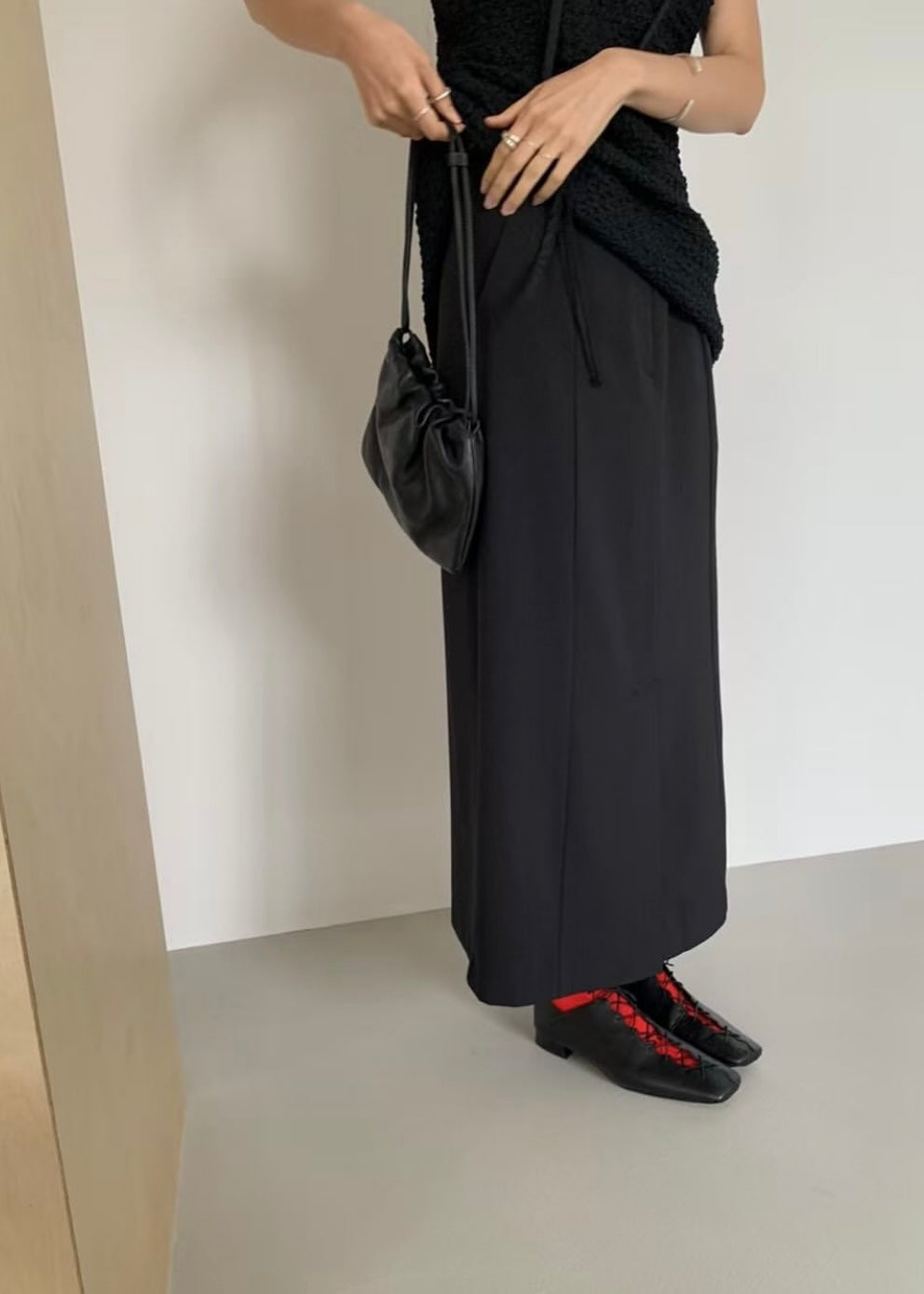 Front vented long skirt