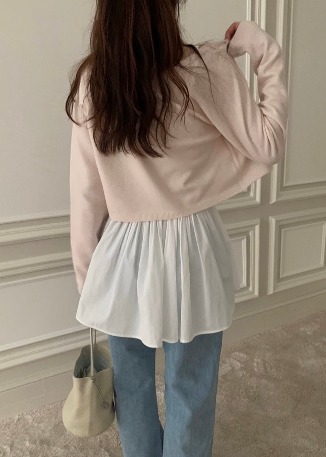 Cropped fit cardigan