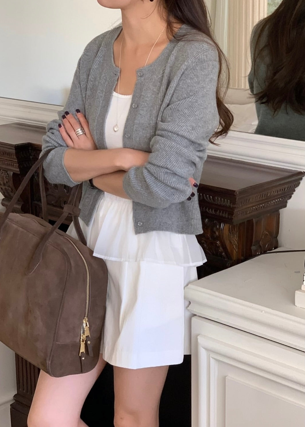 Relax cropped cardigan