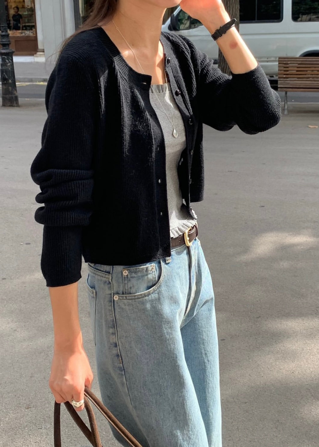 Relax cropped cardigan