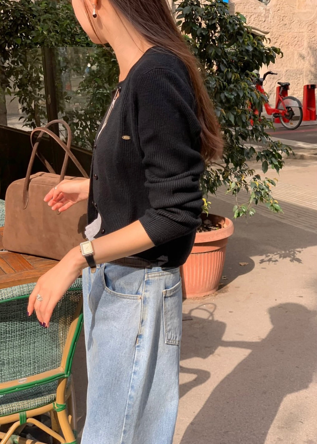 Relax cropped cardigan