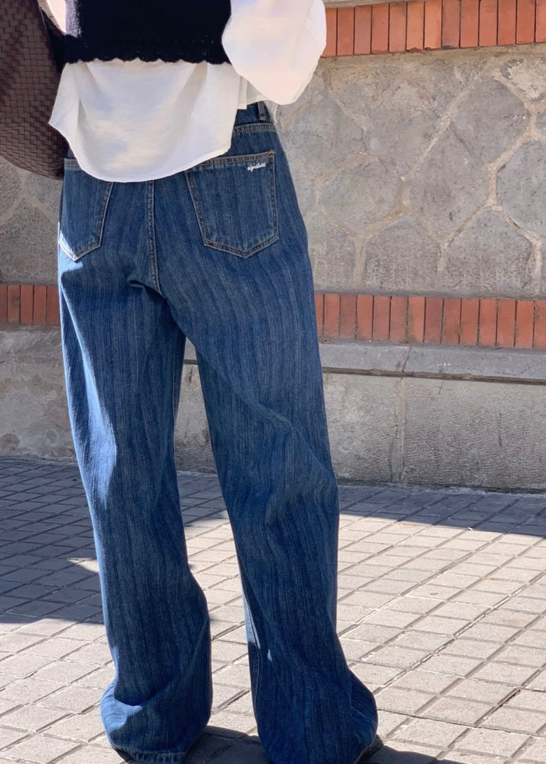 Bamboo pattern jeans
