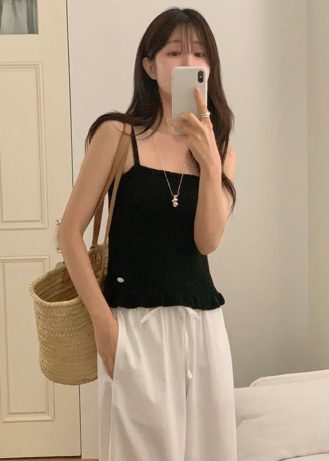 Ruffle bottom knit top