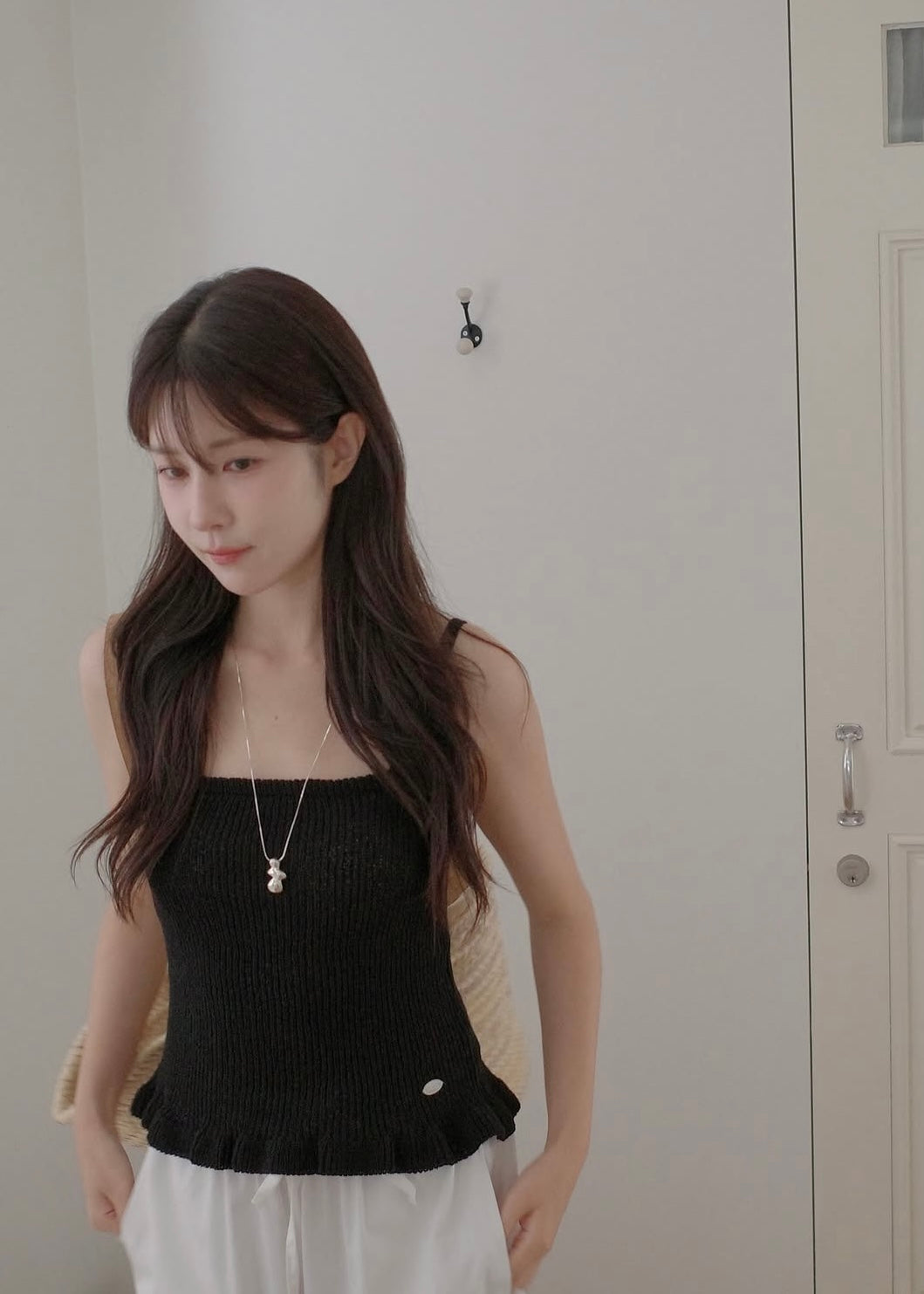 Ruffle bottom knit top