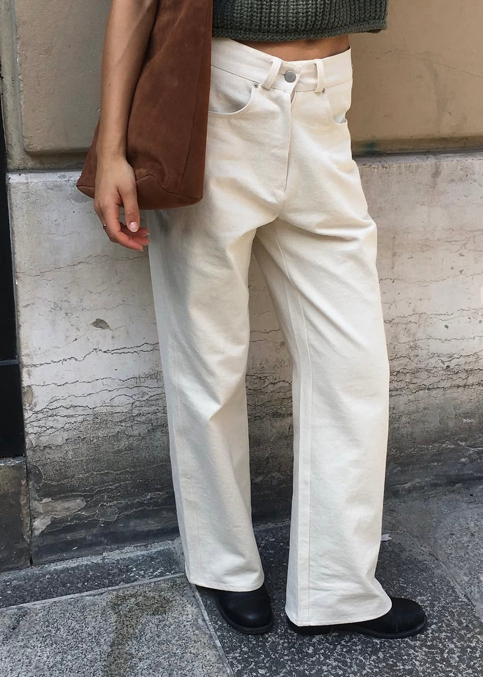canvas straight jeans
