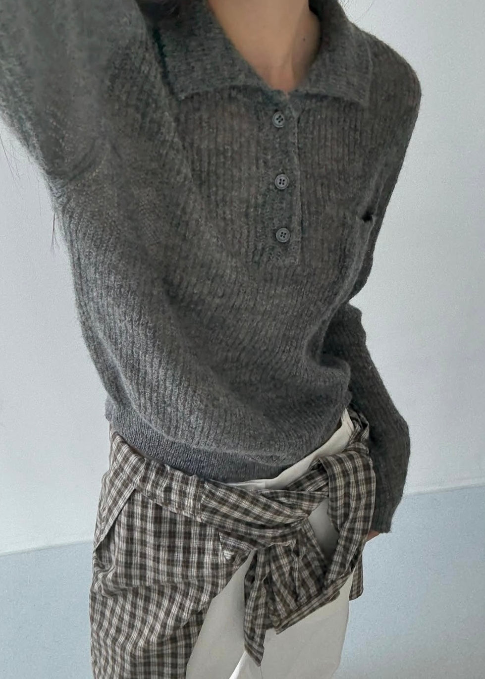 Knit pocket polo