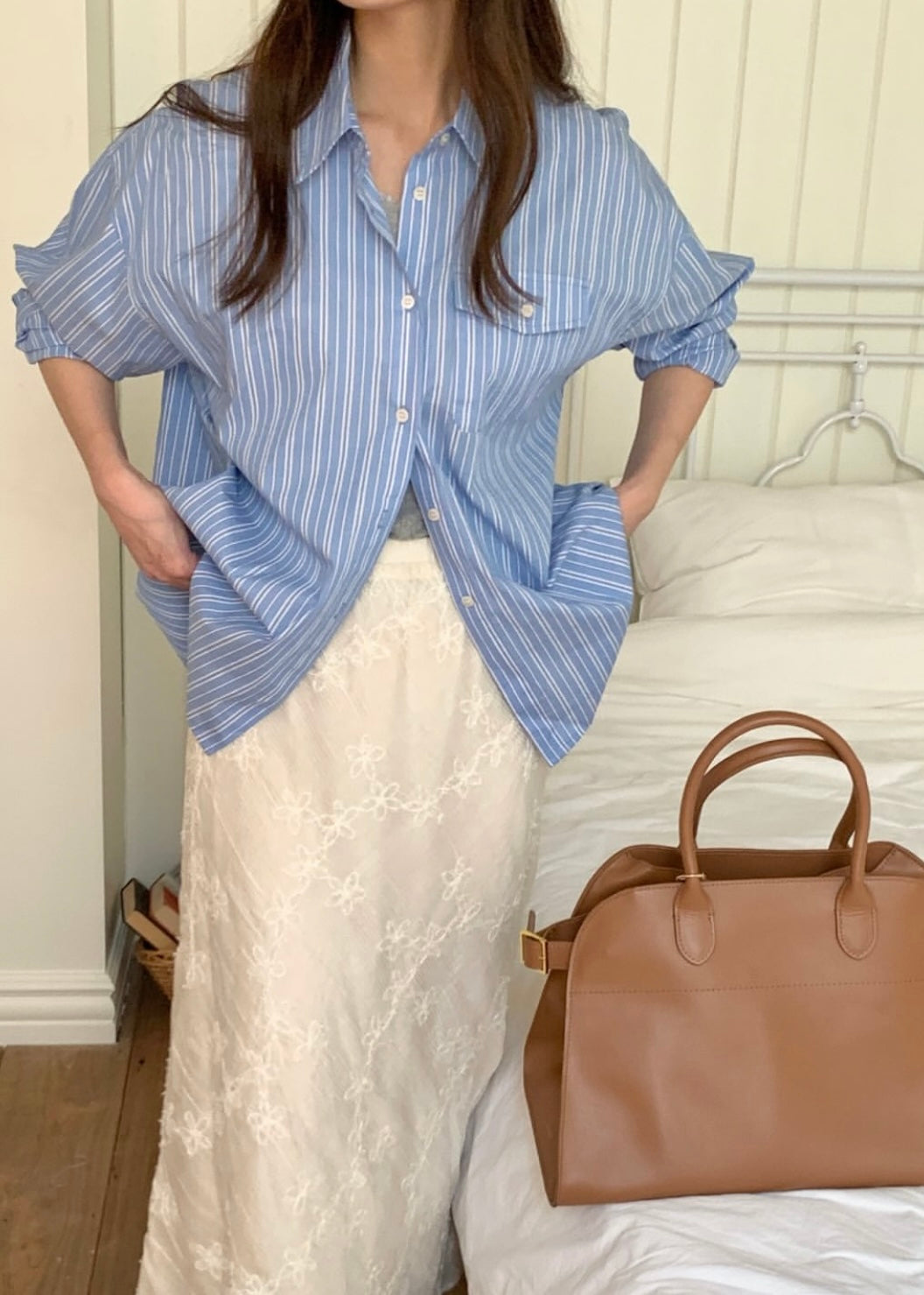 Vintage stripes pocket shirt