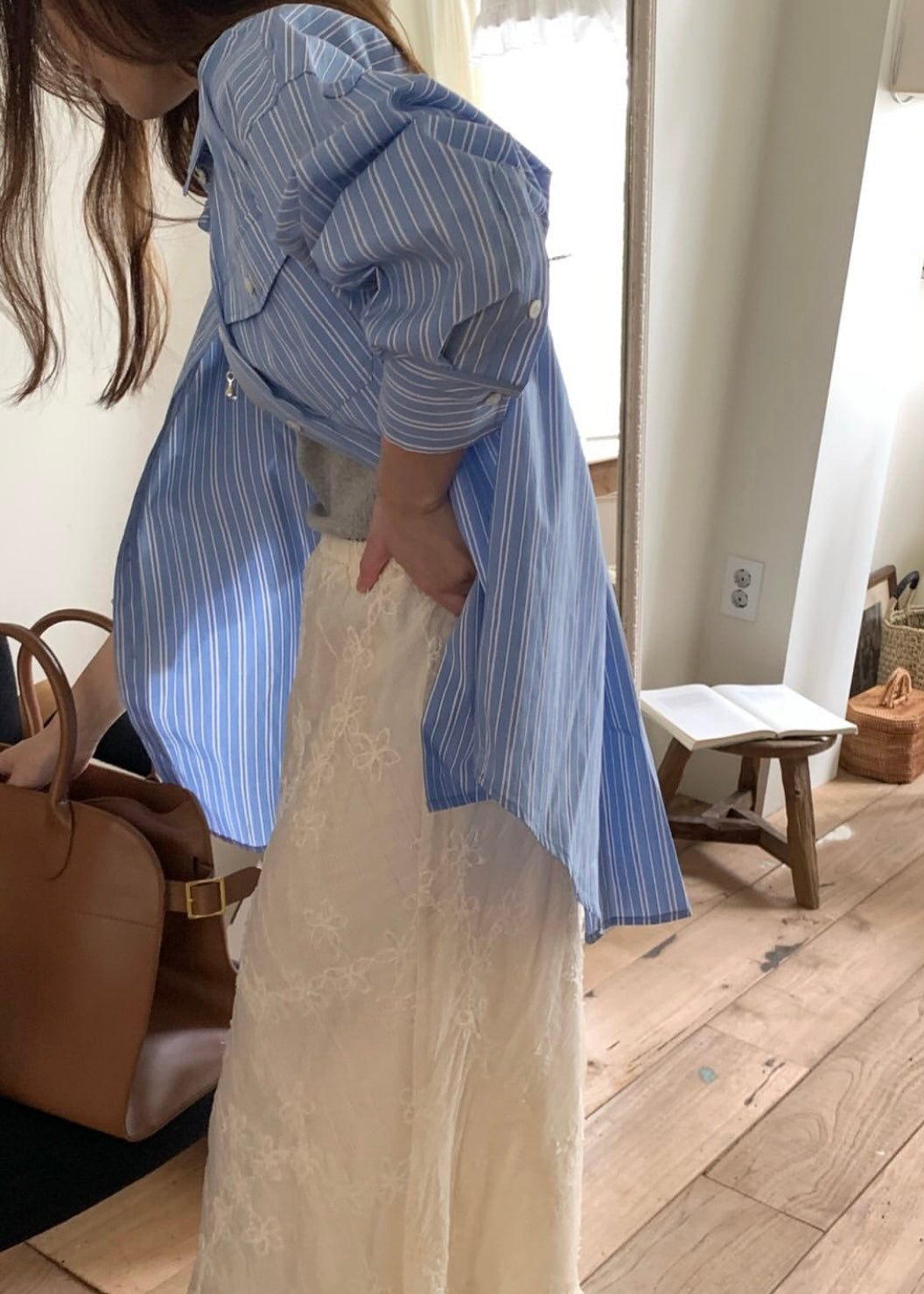 Vintage stripes pocket shirt