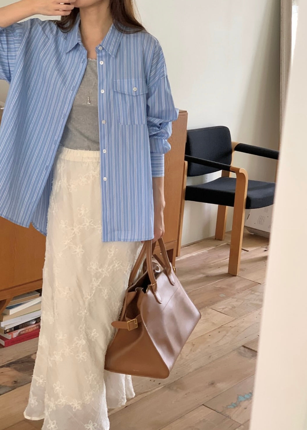 Vintage stripes pocket shirt