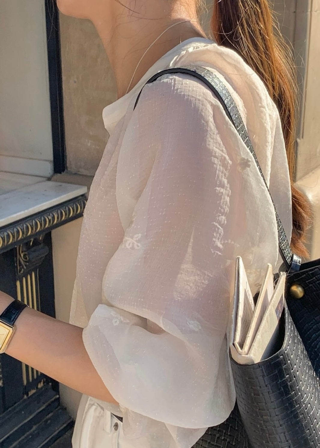 Floral lace blouse
