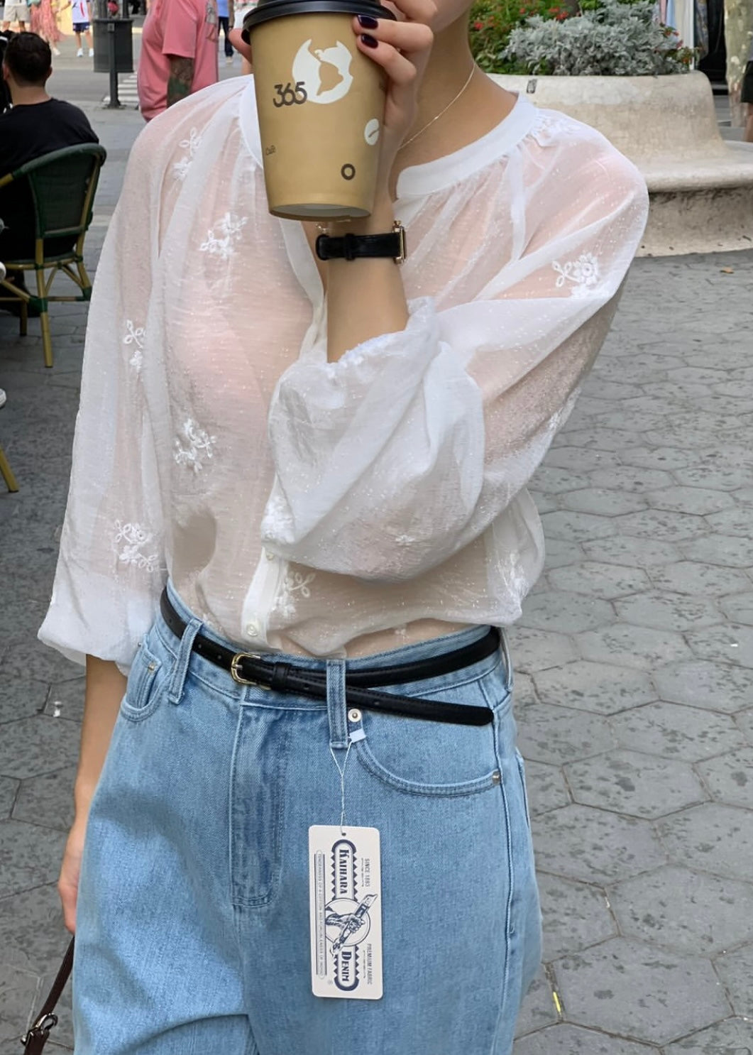 Floral lace blouse