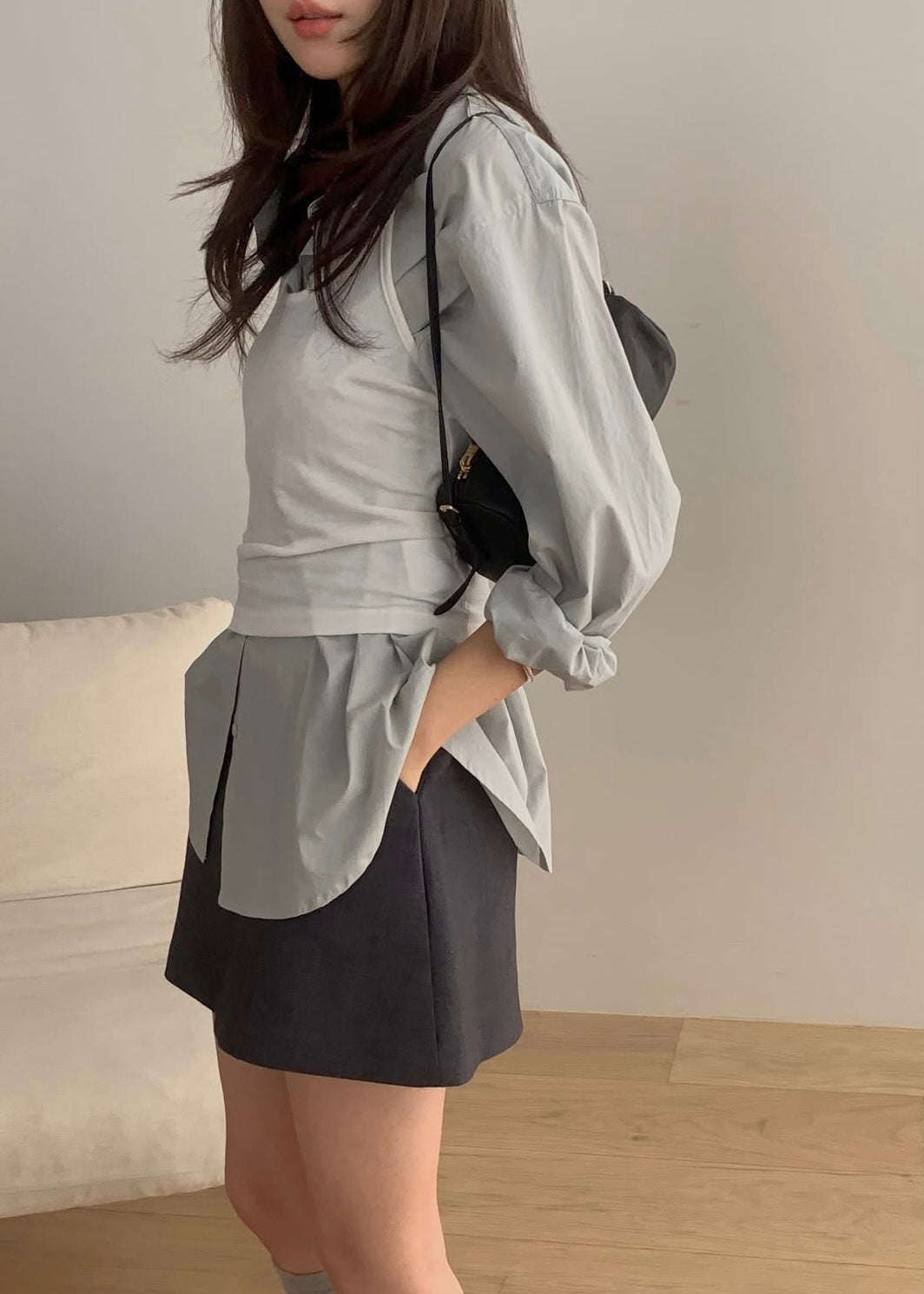 A-line mini skirt