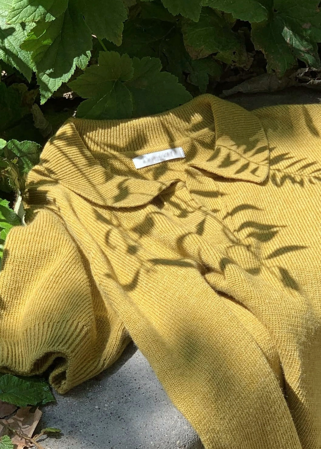 Open Collar knit polo