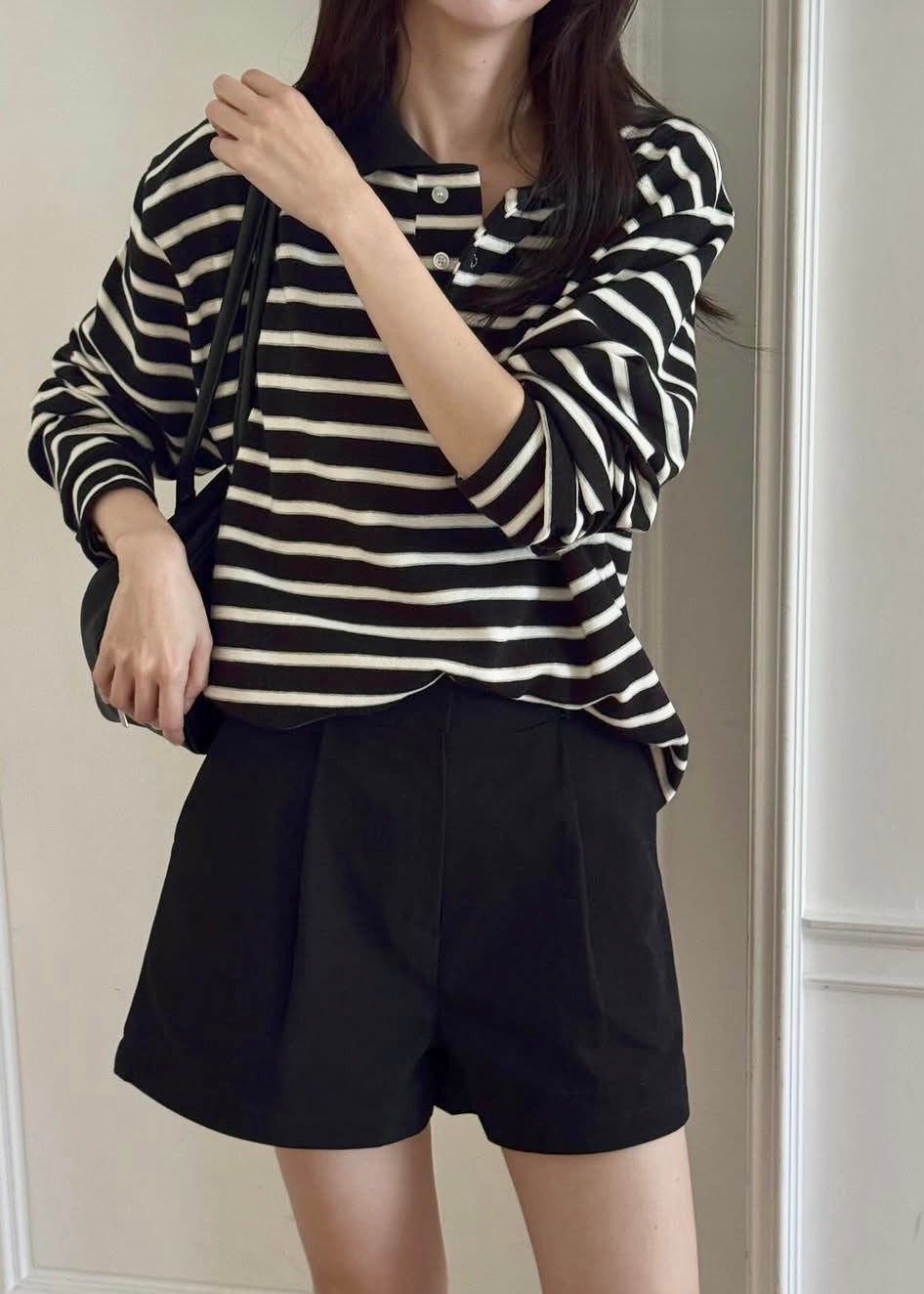 Single pleated winter shorts