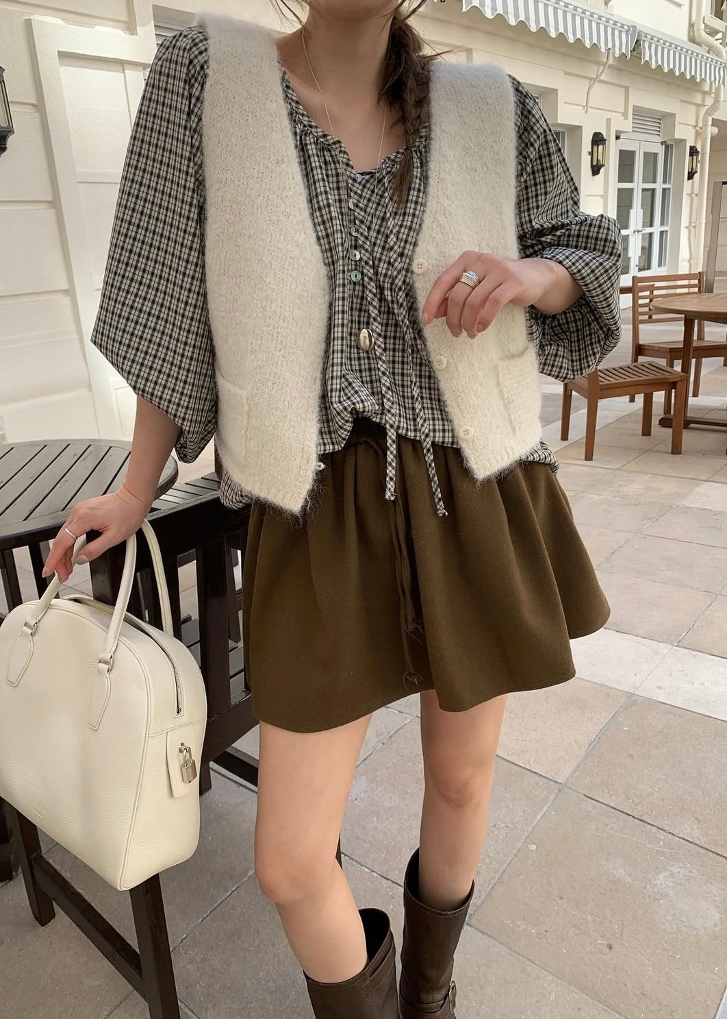 Alpaca knit vest