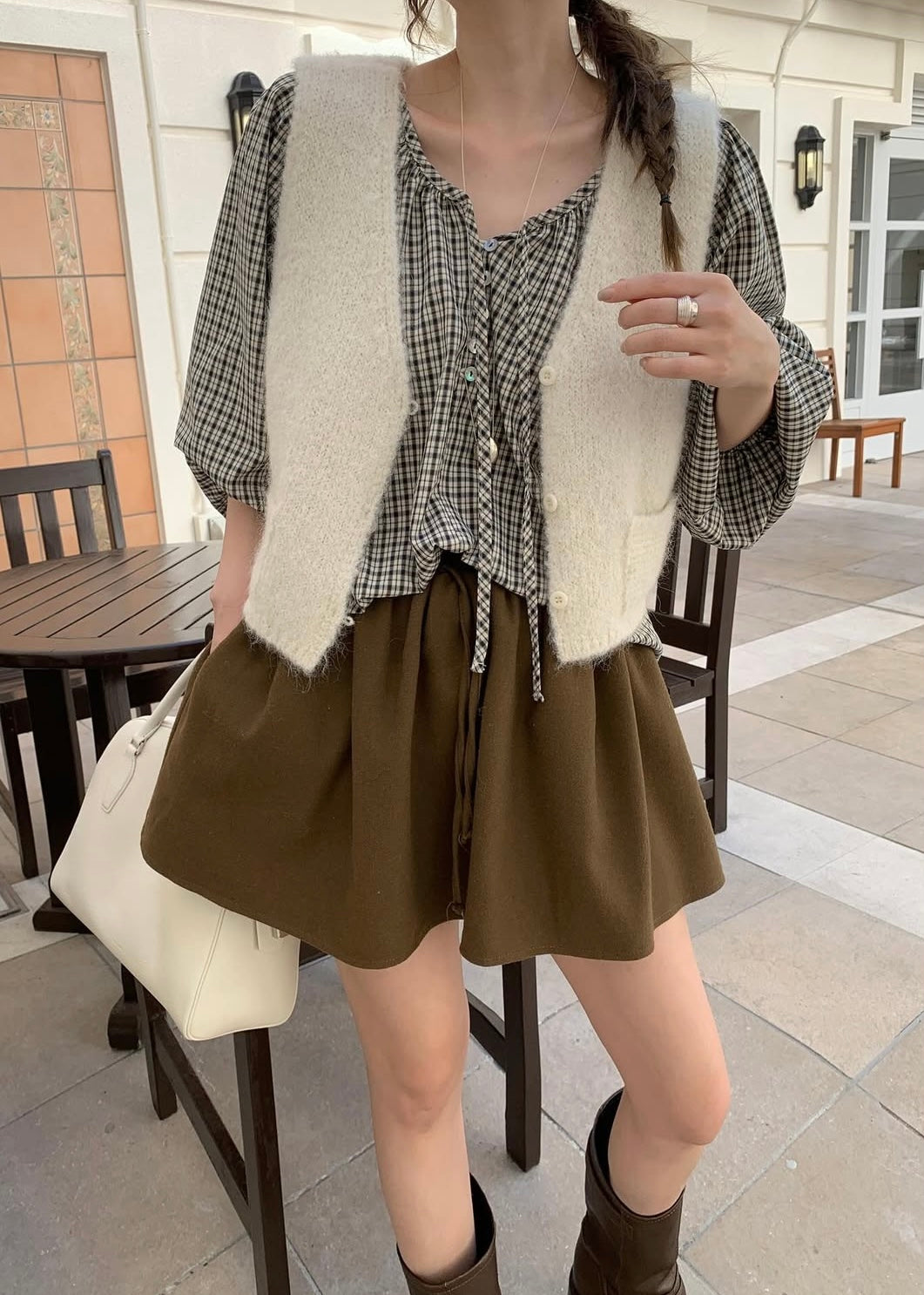 Alpaca knit vest