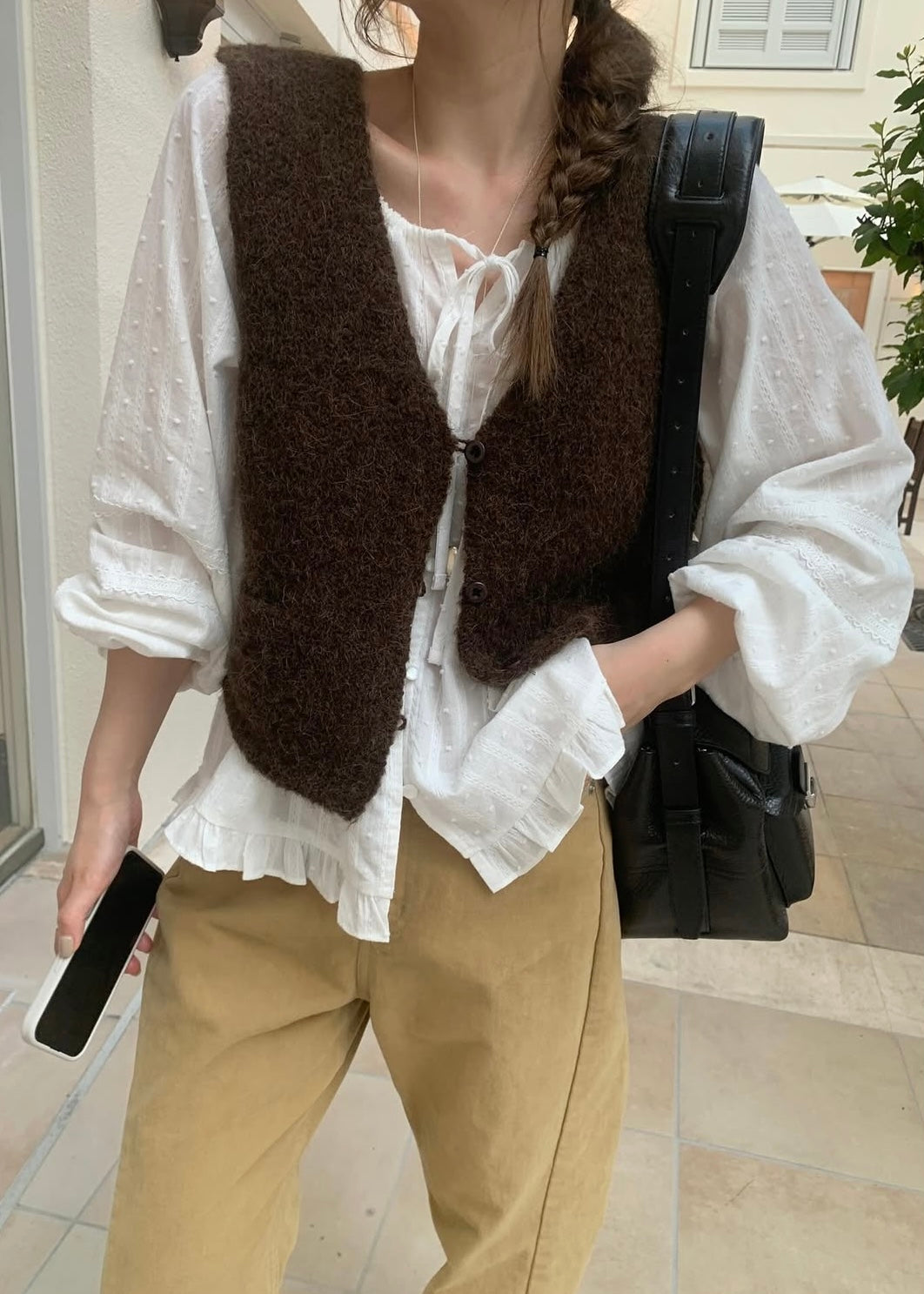 Alpaca knit vest
