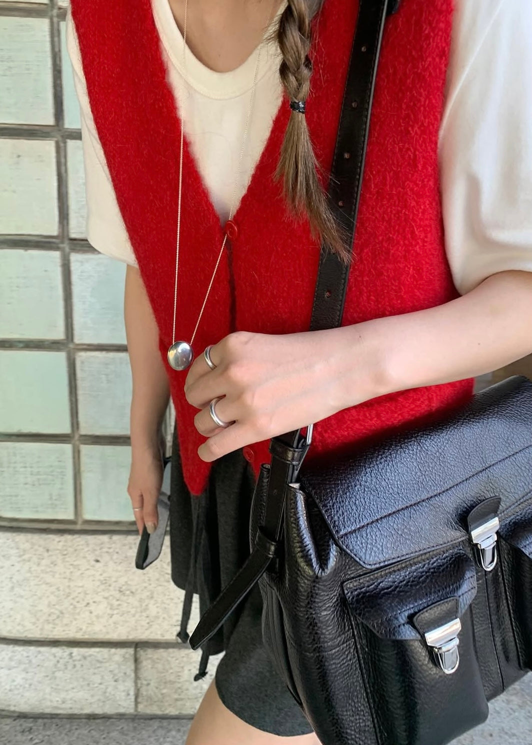 Alpaca knit vest