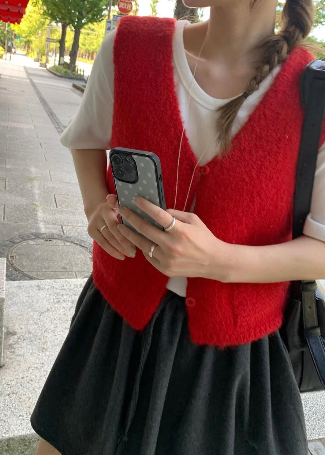Alpaca knit vest