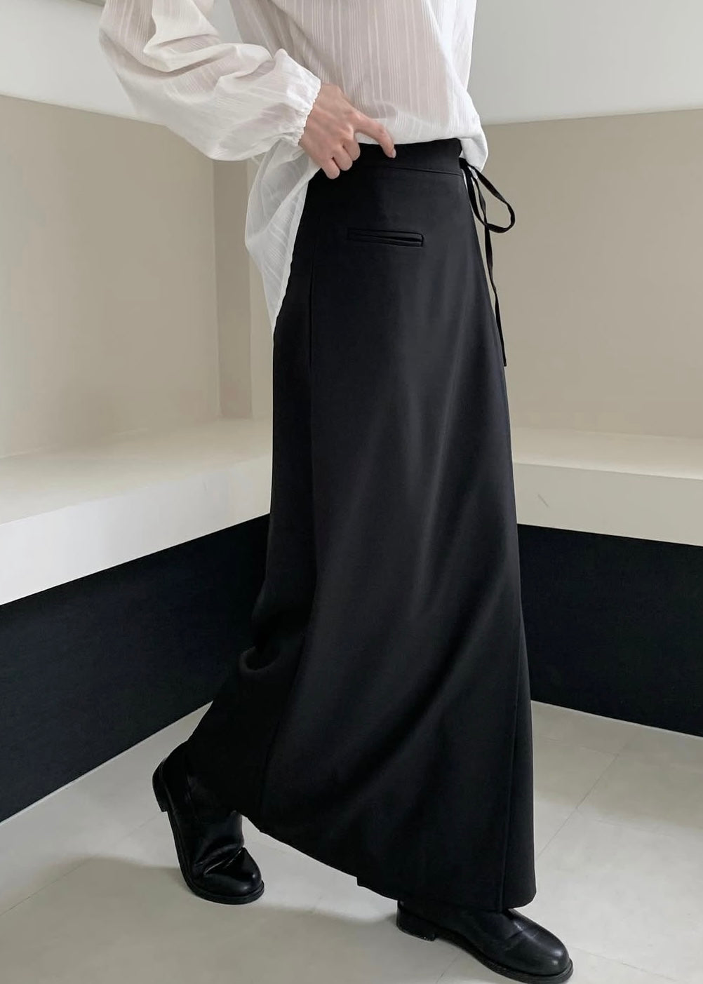Ribbon wrapping skirt