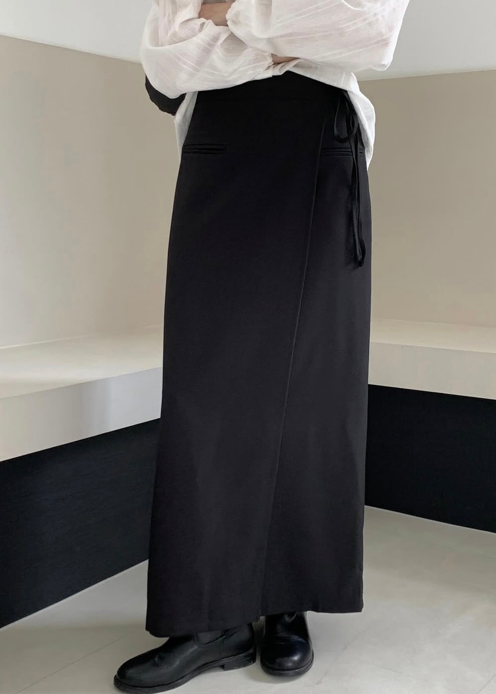 Ribbon wrapping skirt