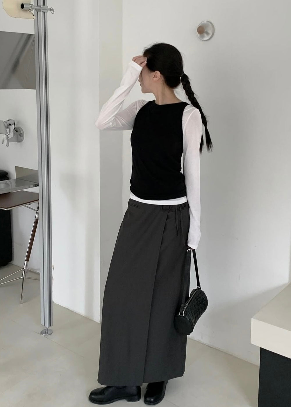 Ribbon wrapping skirt