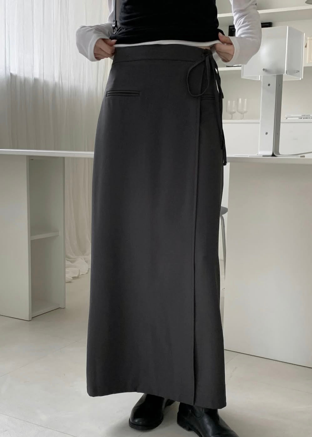 Ribbon wrapping skirt