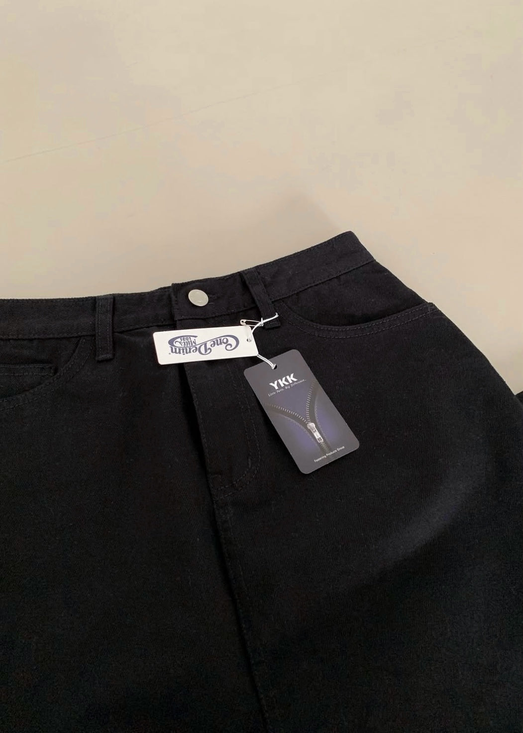 Straight A-line denim skirt