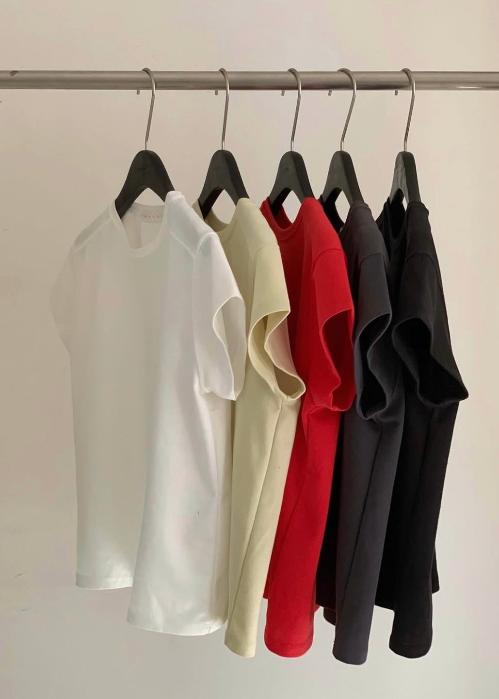 Patched shoulder mini tee