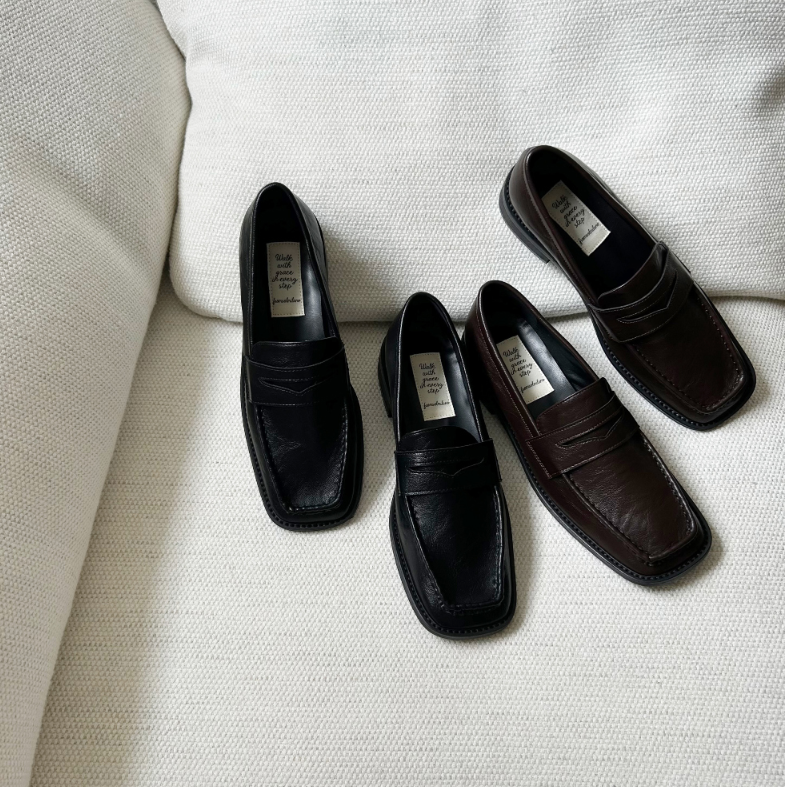 Square head loafers