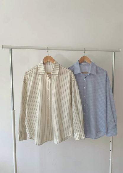 Oversized linen pattern shirt