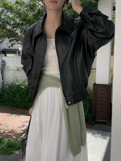 Retro blouson flight jacket