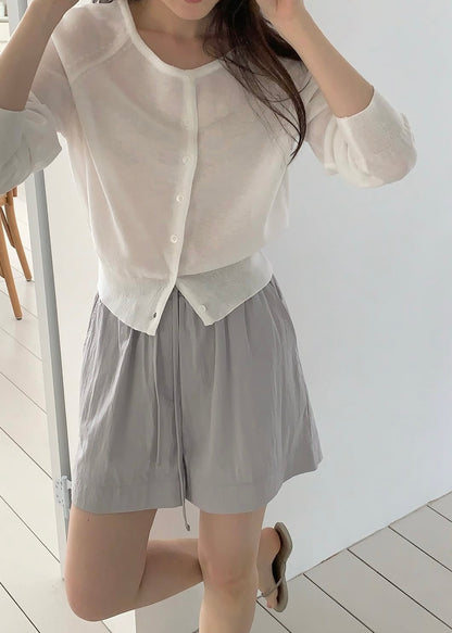 Puff lace-up shorts
