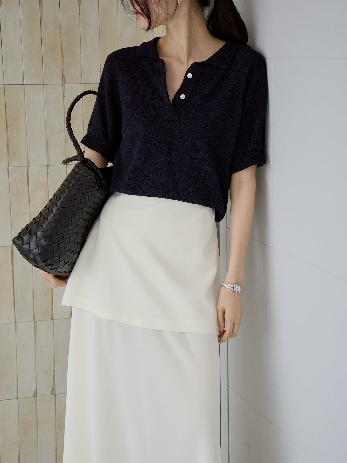 Towel knit polo