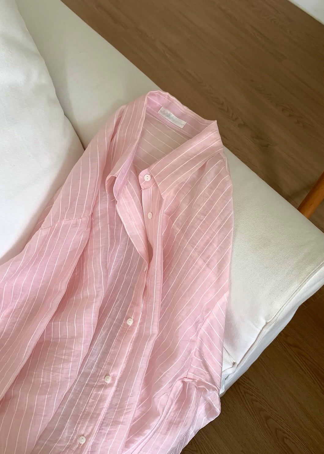 See through stripes shirt